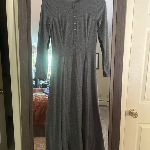 HALARA Gray Long Sleeve Maxi Dress - Picture 4 of 4